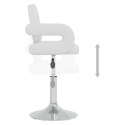 Obrotowe krzesła stołowe, 6 szt., białe, sztuczna skóra Lumarko