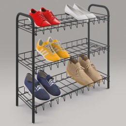 3-poziomowy stojak na buty Shoe 3, czarny Lumarko