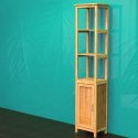 Wysoka szafka z 3 półkami, bambusowa, 40x30x190 cm Lumarko