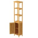Wysoka szafka z 3 półkami, bambusowa, 40x30x190 cm Lumarko