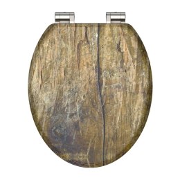 Deska sedesowa Solid Wood MDF, brązowa Lumarko