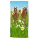 Ręcznik plażowy HORSES, 75x150 cm, kolorowy Lumarko