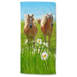 Ręcznik plażowy HORSES, 75x150 cm, kolorowy Lumarko
