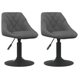 Obrotowe krzesła stołowe, 2 szt., ciemnoszare, aksamitne Lumarko