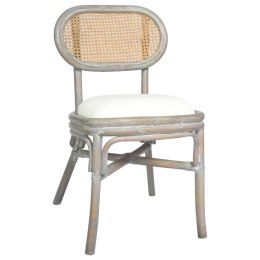 Krzesła stołowe, 6 szt., szare, lniane Lumarko