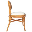 Krzesła stołowe, 6 szt., jasnobrązowe, lniane Lumarko