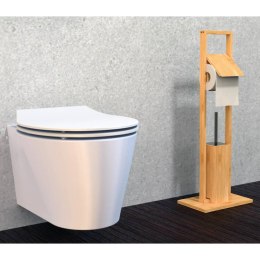 EISL Stojak toaletowy, miejsce na szczotkę i papier, bambus 30x21x82cm Lumarko!