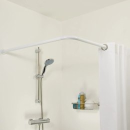 Narożny drążek prysznicowy, 90x90 cm, biały Lumarko!