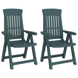 Rozkładane krzesła ogrodowe, 2 szt., zielone, PP Lumarko!