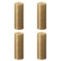 Rustykalne świece pieńkowe Shimmer, 4 szt., 190x68 mm, złote Lumarko!