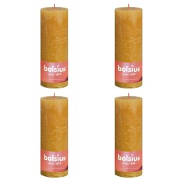 Rustykalne świece pieńkowe Shine, 4 szt., 190x68 mm, miodowe Lumarko!