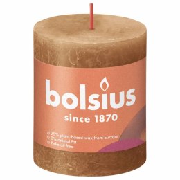 Bolsius Rustykalne świece pieńkowe Shine, 4 szt., 80x68 mm, brązowe Lumarko!