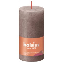 Bolsius Rustykalne świece pieńkowe Shine, 8 szt., 100x50 mm, taupe Lumarko!