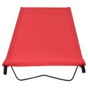 Łóżka polowe, 2 szt., 180x60x19 cm, tkanina i stal, czerwone Lumarko!