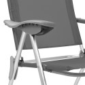 Składane krzesła turystyczne, 4 szt., szare, aluminiowe2 Lumarko!