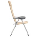 Składane krzesła turystyczne, 4 szt., kremowe, aluminiowe Lumarko!