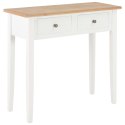 Stolik konsolowy, biały, 79x30x74 cm, drewniany Lumarko!
