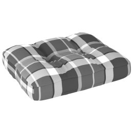 Poduszka na sofę z palet, szara krata, 50x40x10 cm Lumarko!