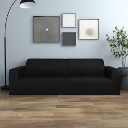 VidaXL Elastyczny pokrowiec na sofę 3-osobową, czarny, dżersejowy