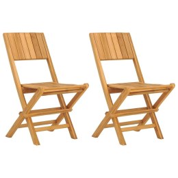 Składane krzesła ogrodowe, 2 szt., 47x61x90 cm, drewno tekowe Lumarko!