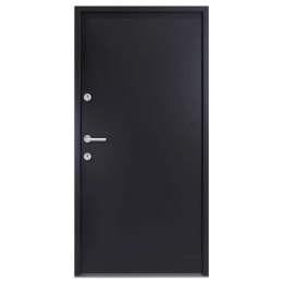 Drzwi wejściowe, antracytowe, 100x200 cm, aluminium Lumarko!