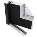 VidaXL Drzwi wejściowe, antracytowe, 100x200 cm, aluminium