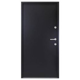 Drzwi wejściowe, antracytowe, 100x200 cm, aluminium Lumarko!