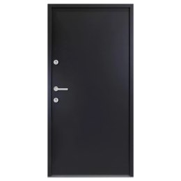Drzwi wejściowe, antracytowe, 90x200 cm, aluminium Lumarko!
