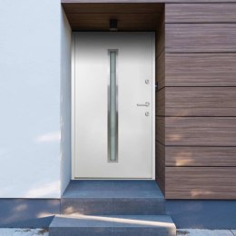 Drzwi wejściowe, białe, 100x200 cm, aluminium Lumarko!