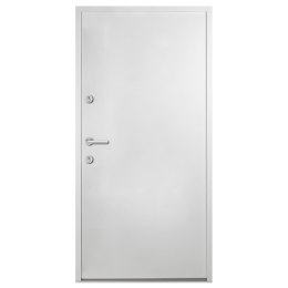 VidaXL Drzwi wejściowe, białe, 100x200 cm, aluminium