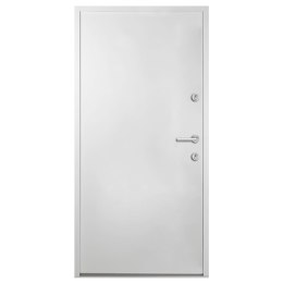 VidaXL Drzwi wejściowe, białe, 100x200 cm, aluminium