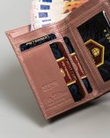 Mały, skórzany portfel damski z systemem RFID Lumarko!