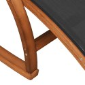 VidaXL Fotel bujany, szare tworzywo textilene i drewno topolowe