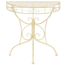 Półokrągły stolik vintage, metalowy, 72 x 36 x 74 cm, złoty Lumarko!