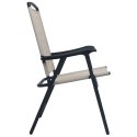 Składane krzesła ogrodowe, 2 szt., tworzywo textilene, kremowe Lumarko!