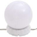 VidaXL Toaletka z oświetleniem LED, biała z połyskiem, 86,5x35x136 cm