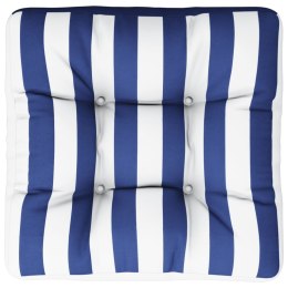 VidaXL Poduszka na paletę, niebiesko-białe paski, 50x50x12 cm, tkanina