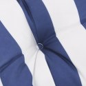 VidaXL Poduszka na paletę, niebiesko-białe pasy, 120x80x12 cm, tkanina