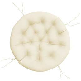 VidaXL Okrągła poduszka, kremowa, Ø 100 x11 cm, tkanina Oxford