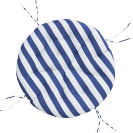 Okrągła poduszka, niebiesko-białe paski, Ø 100x11 cm, Oxford Lumarko!