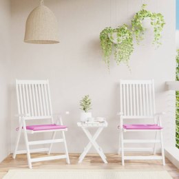 VidaXL Poduszki na krzesła ogrodowe, 2 szt., różowe, 50x50x3 cm
