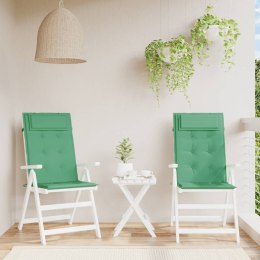 VidaXL Poduszki na krzesła z wysokim oparciem, 2 szt., zielone