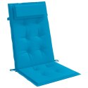 Poduszki na krzesła z wysokim oparciem, 4 szt., jasnoniebieskie Lumarko!