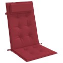 Poduszki na krzesła z wysokim oparciem, 4 szt., winna czerwień Lumarko!
