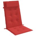 VidaXL Poduszki na krzesła z wysokim oparciem, 6 szt., czerwone