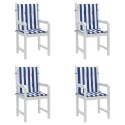 Poduszki na krzesła z niskim oparciem, 4 szt., niebiesko-białe Lumarko!