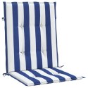 Poduszki na krzesła z niskim oparciem, 4 szt., niebiesko-białe Lumarko!
