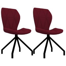 Krzesła jadalniane, 2 szt., czerwone, sztuczna skóra Lumarko!