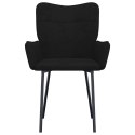 VidaXL Krzesła stołowe, 2 szt., czarne, obite aksamitem