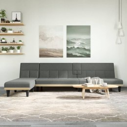 Sofa rozkładana L, ciemnoszara, 255x140x70 cm, tkanina Lumarko!
